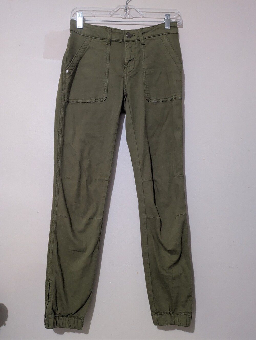 Mavi Ivy Olive Green Cargo Mid-Rise Slim Fit Twill Pants Size 26/28 Excellent! - Picture 4 of 16